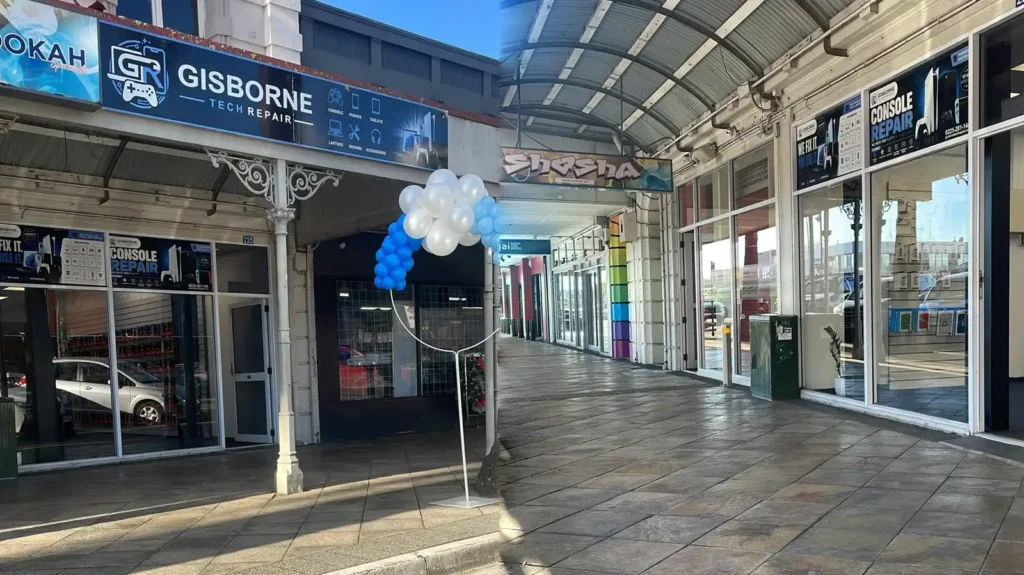 Entrance to Gisborne Tech Repair Hub on Gladstone Road